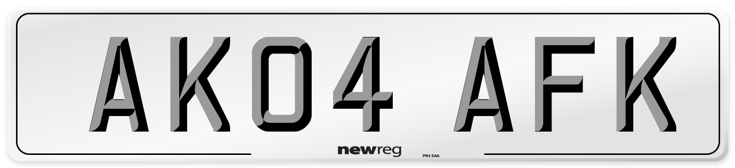 AK04 AFK Number Plate from New Reg